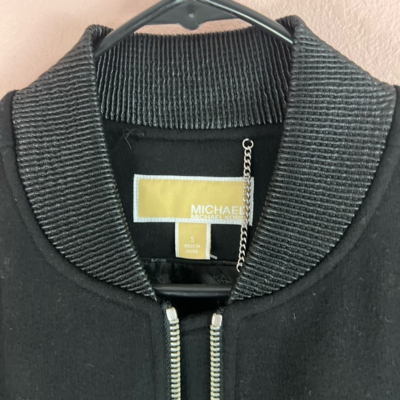 Michael Kors Oversized Mixed - Media Bomber Jacket ✨brand new ✨ - Picture 14 of 16